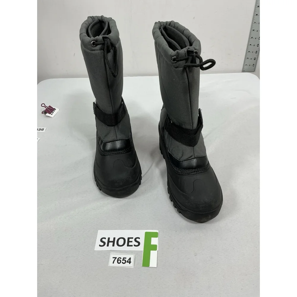 Mens New Climatex Insulated Pull On Snow Boots Gray 8 Midcalf Water Proof